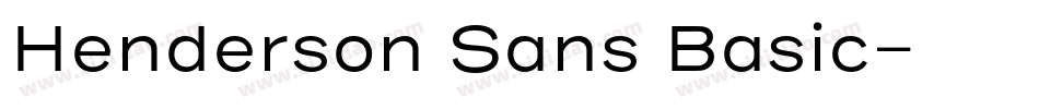 Henderson Sans Basic字体转换